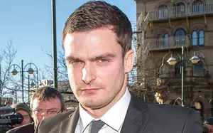 Adam Johnson arrive at Bradford Crown Court