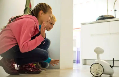 Robit can play with your kids, and teach them programming.