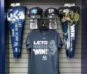 The Yankees will sell Star Wars merchandise at