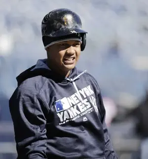 New York Yankees shortstop Starlin Castro (14) during