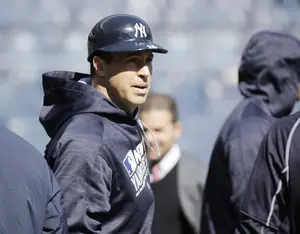 New York Yankees first baseman Mark Teixeira (25)