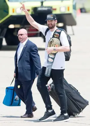 Kevin Love #0 of the Cleveland Cavaliers waves