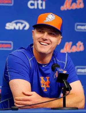 Jay Bruce of the New York Mets speaks