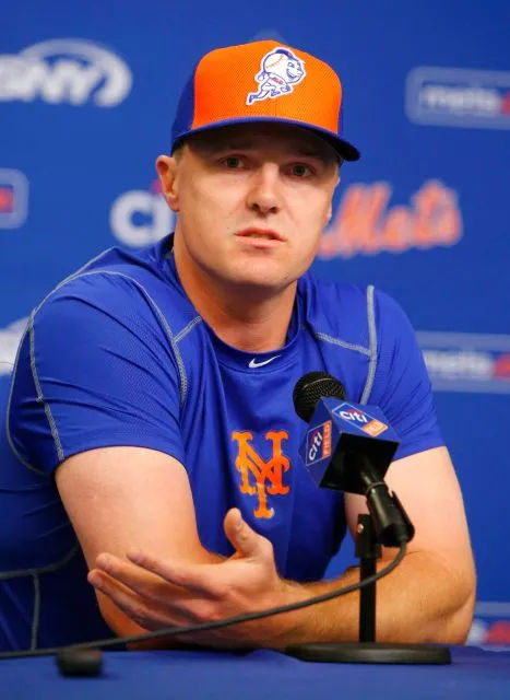 Jay Bruce of the New York Mets speaks