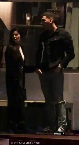 Having a look: Something caught Kourtney's eye