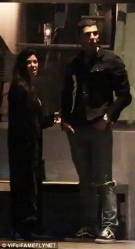 Having a look: Something caught Kourtney's eye