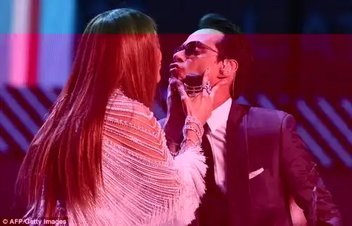 Pucker up: The 48-year-old singer and 47-year-old actress definitely raised eyebrows at the Latin Grammy Awards in Las Vegas on November 17