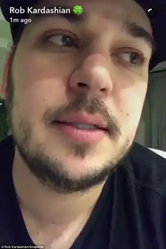 Tough times: As Rob Kardashian had quite a dramatic day involving himself and fiancee Blac Chyna he kept active on social media on Saturday