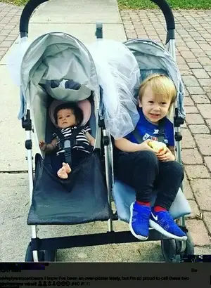 Proud mama: Ashley often shares photos of her 'two little humans' on her Instagram age