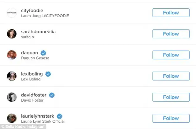 Former friends? But less than two hours later the actress and singer was unfollowed