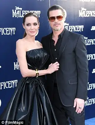 Happier times: Brad has meanwhile been locked in custody and divorce proceedings from his estranged wife Jolie, who filed for divorce in September (seen here in March 2014)