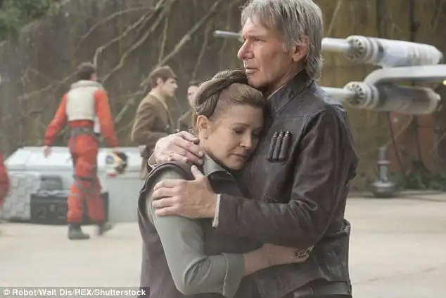 Reunited and it feels so good: The film icons embraced in Star WarsThe Force Awakens in 2015