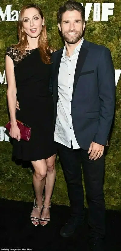 Shares on social media: The actress is married to sports broadcaster Kyle Martino and shares her experiences of pregnancy and parenthood on her website blog HappilyEvaAfter.com