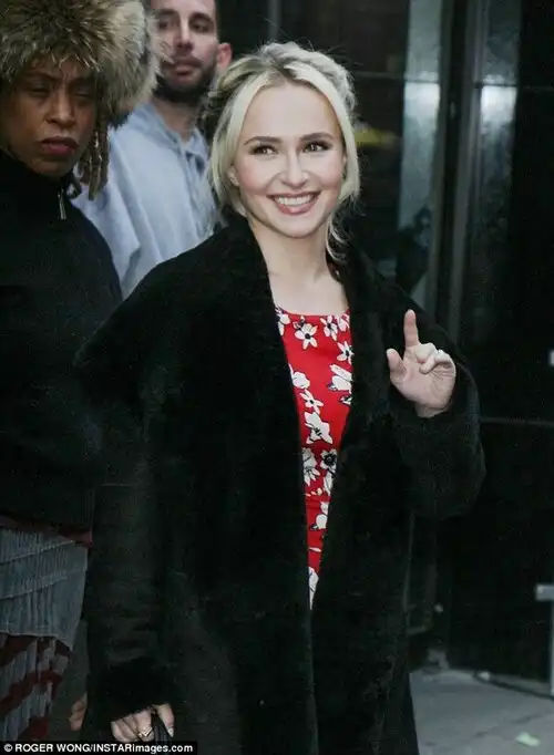 Fan favourite: The celebrity waved to fans as she left GMA's studios in Time Square, New York