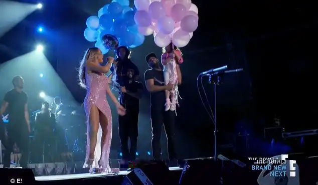 Birthday celebration: The singer brought her twins Monroe and Moroccan on stage to celebrate their fifth birthdays