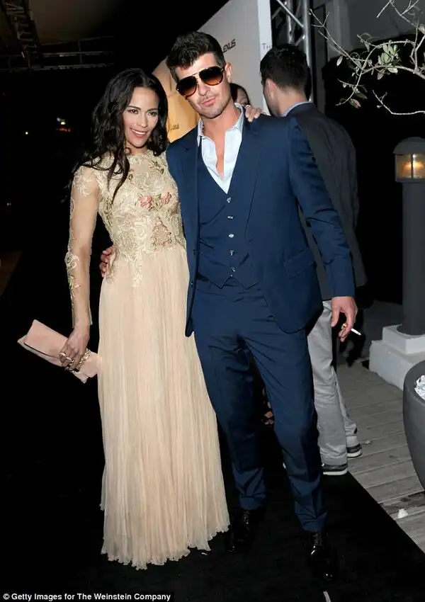 Serious allegations: The couple are pictured above at the 2013 Cannes Film Festival, where Patton claims her then husband hit her
