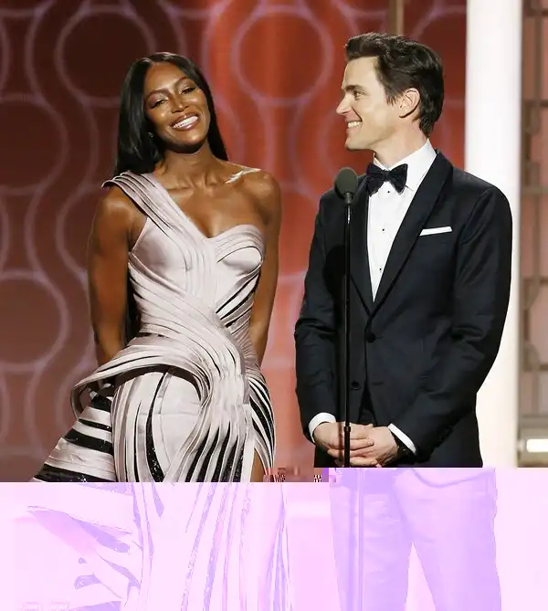 Looking great: Naomi Campbell and Matt Bomer presented together
