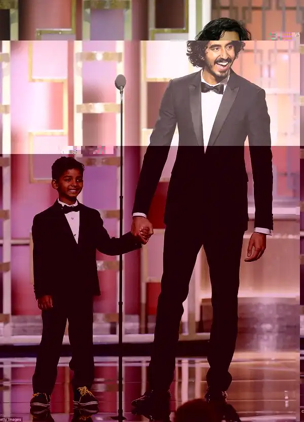 Adorable: Dev Patel and young co-star Sunny Pawar stole the show