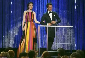 Good-looking pair! Michelle Dockery and James Marsden also presented together