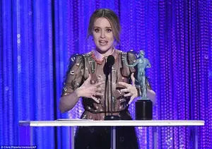 Crowning achievement: Claire Foy was given the Outstanding Performance by a Female Actor in a Drama Series gong for her work in The Crown