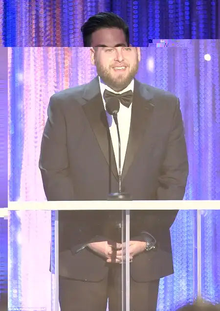 Dapper: Jonah Hill looked to be in fantastic shape as he presented