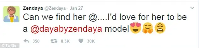 Enlisting some help: She challenged her 7.4 million followers to find the young woman