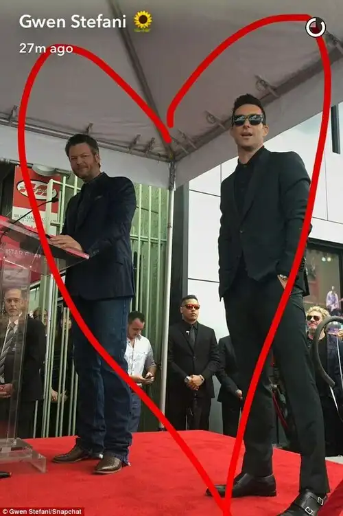 Bro-mance: Blake and Adam have a bromance going on as evidence on The Voice