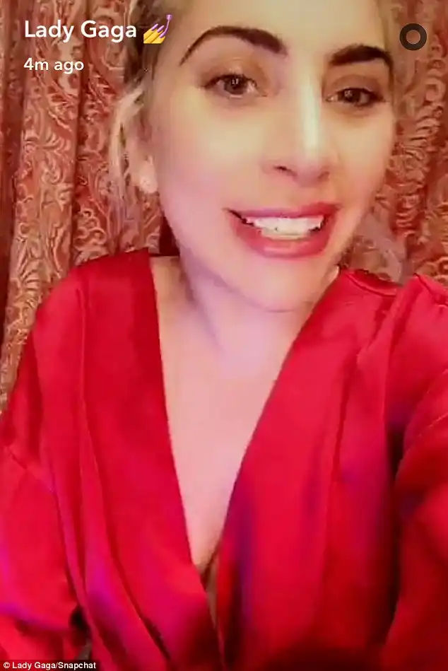 Red-dy to go! The Fame Monster sent off a snap to her Little Monsters before the game