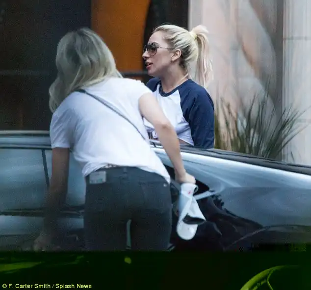 Chauffeured: Her female driver got behind the wheel ready for the off