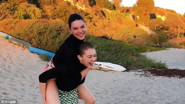 'To be sharing that not only with one of my best friends, but with all of these amazing women, is very meaningful for me,' Kendall stated of the shoot with her BFF Gigi (pictured)