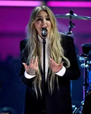 Blonde ambition: Julia Michaels was just one of the several performances on the night 
