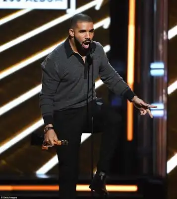 Aww: As the two had their friendship tested when Nicki dated Meek Mill, during his acceptance speech Drake said: 'I'm so glad we found our way back'