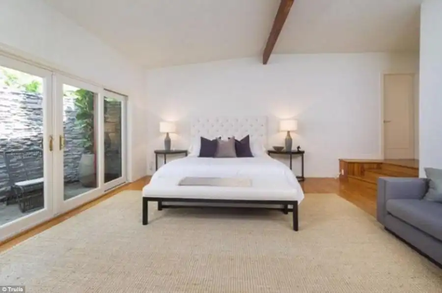 Bedside manner: The master suite features a private patio and a bathroom with a steam shower while both guest bedrooms have glass sliders leading to landscaped terraces