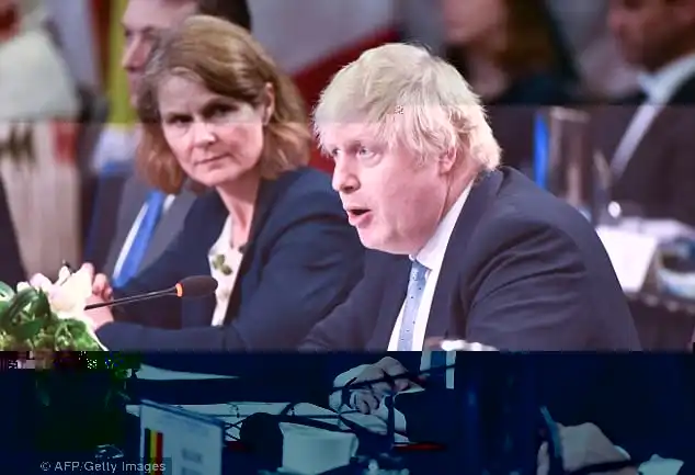 Pressure on North Korea must be kept up despite the tentative truce with Seoul, Boris Johnson has insisted. Pictured: Boris Johnson, United Kingdom Secretary addresses the Vancouver Foreign Ministers Meeting on Security and Stability on the Korean Peninsula, in Vancouver