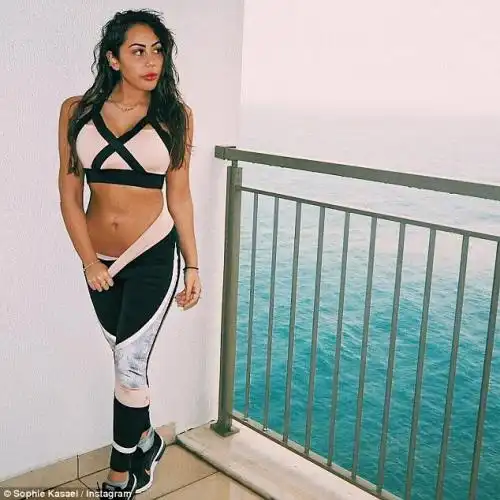 Strike a pose: Sophie has been showing off her amazing curves in a series of Instagram snaps this week as she enjoys her New Year break