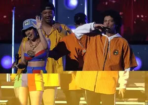 Homage: The pair's vibrantly colorful outfits were redolent of the original music video, which was itself influenced by the look of the iconic 1990s sketch show In Living Color