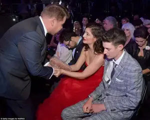 Respect: Corden introduced himself to Lorde during the award show