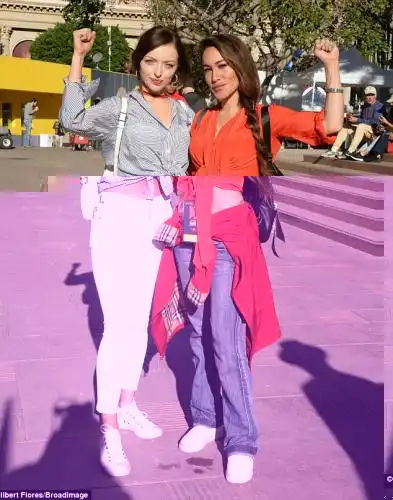 Stronger together: Eastwood, daughter of Clint Eastwood, posed with Q'orianka Kilcher