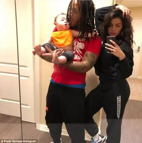 The family: Fredo leaves behind his girlfriend and 8-month-old son, Legend