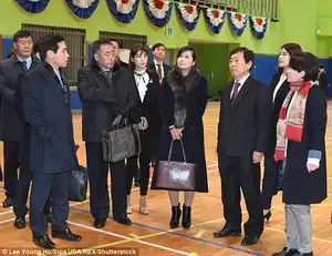 Hyon visited Gangneung Art Center in South Korea on Sunday (pictured)