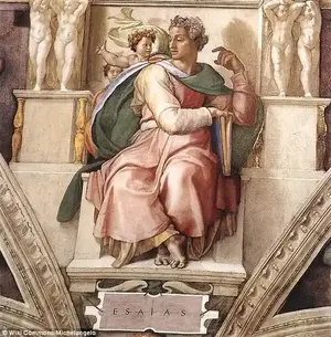 Fresco of Prophet Isaiah, from the Sistine Chapel ceiling by Michelangelo. As stated by the Torah, Isaiah's call to prophecy roughly coincides with the beginning of the westward expansion of the Assyrian empire, when Isaiah encouraged Hezekiah, the 13th kind of Judah, to fight against the Assyrian army that arrived in Jerusalem in 701 BC