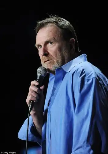 On the stage: The veteran funnyman was snapped performing in New Jersey last year 