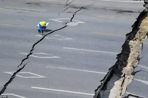 The city government stated a specialised team had been dispatched to closely monitor the road after it collapsed yesterday