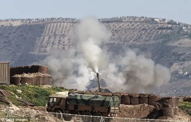 Turkish President Recep Tayyip Erdogan has warned his Russian counterpart Vladimir Putin that Syria will face 'consequences' if it wades into Turkey's offensive in Afrin. There has been an ongoing Turkish offensive on the area (pictured) in recent weeks