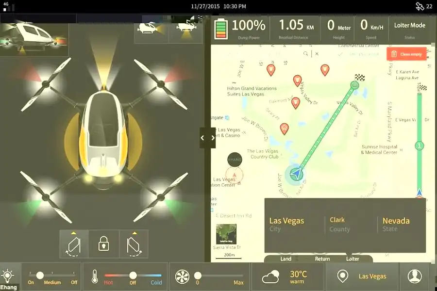 The 184 uses multiple independent flight control systems to automatically navigate passengers from point A to point B.