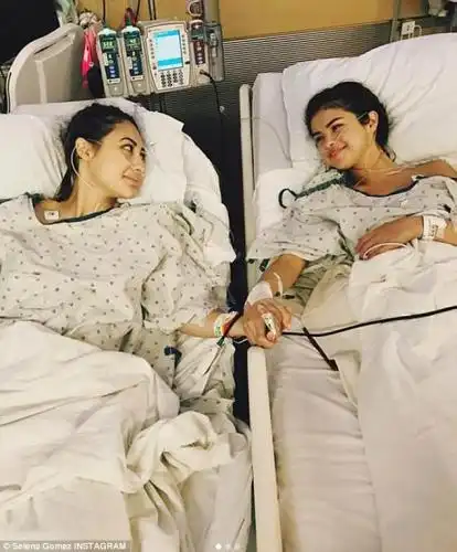 Strong bond: Raisa (L) donated her kidney to Gomez (R) last June amid the star's health battle with lupus 