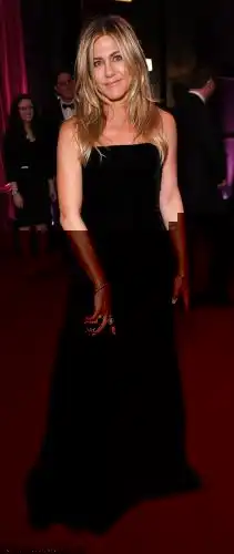 Shoulder to lean on: Jennifer Aniston 'kept in touch' with ex Brad Pitt during her split from Justin Theroux according to cy O'Dell; (pictured January)