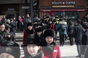 The young North Korean women arrived in South Korea to root for athletes from both sides of the peninsula at the Winter Olympics