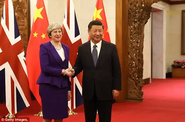Theresa May met President Xi Jinping in Beijing today on the second leg of her visit to China