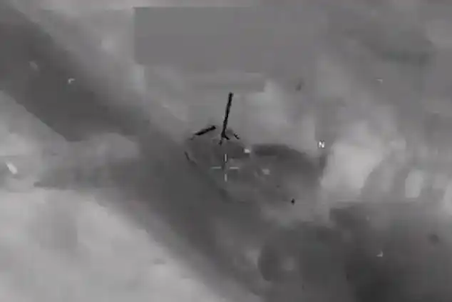 the United States jet destroyed a Russian-made T-72 tank during a bombing raid designed to protect rebel fighters in Syria on Saturday